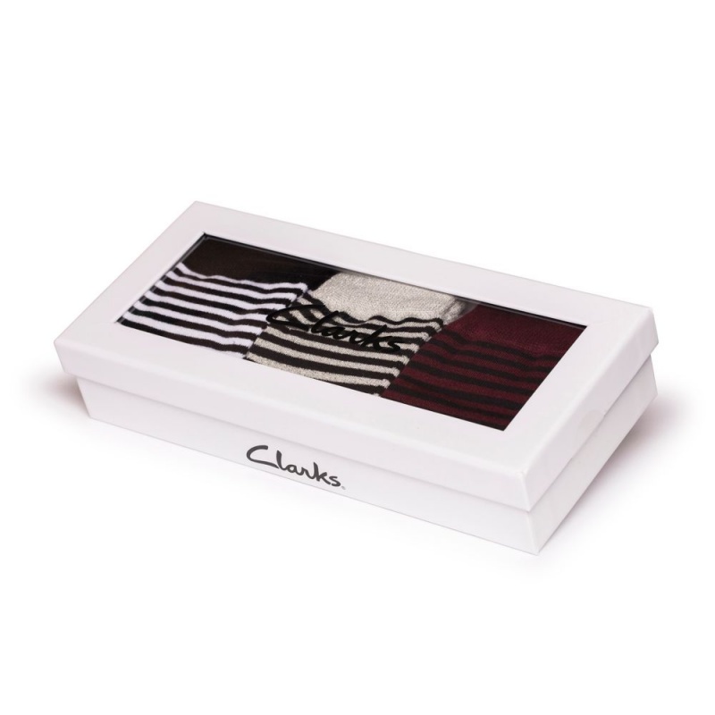 Dámské Ponožky Clarks Stripe Socks 3 Pack Viacfarebný | CZ-469531