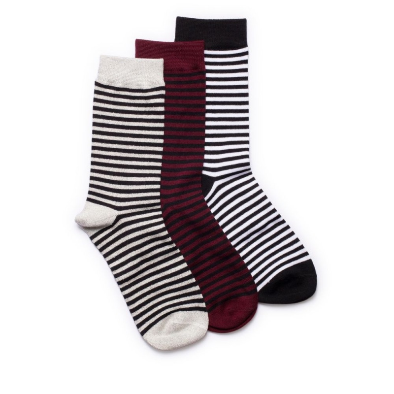 Dámské Ponožky Clarks Stripe Socks 3 Pack Viacfarebný | CZ-469531