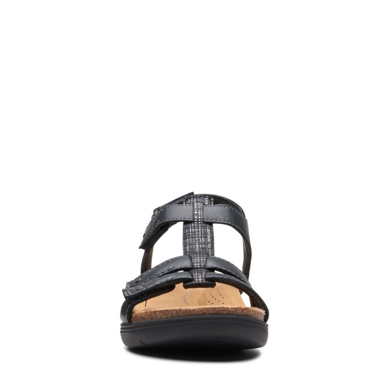 Dámské Sandály Ploché Clarks April Cove Černé | CZ-896273