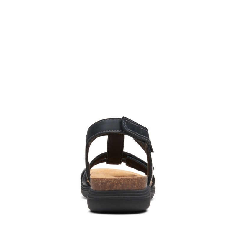 Dámské Sandály Ploché Clarks April Cove Černé | CZ-896273