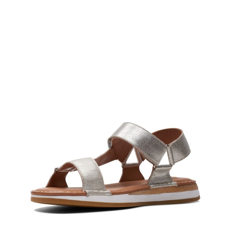 Dámské Sandály Ploché Clarks Craft Sun Sport Stříbrné | CZ-072589