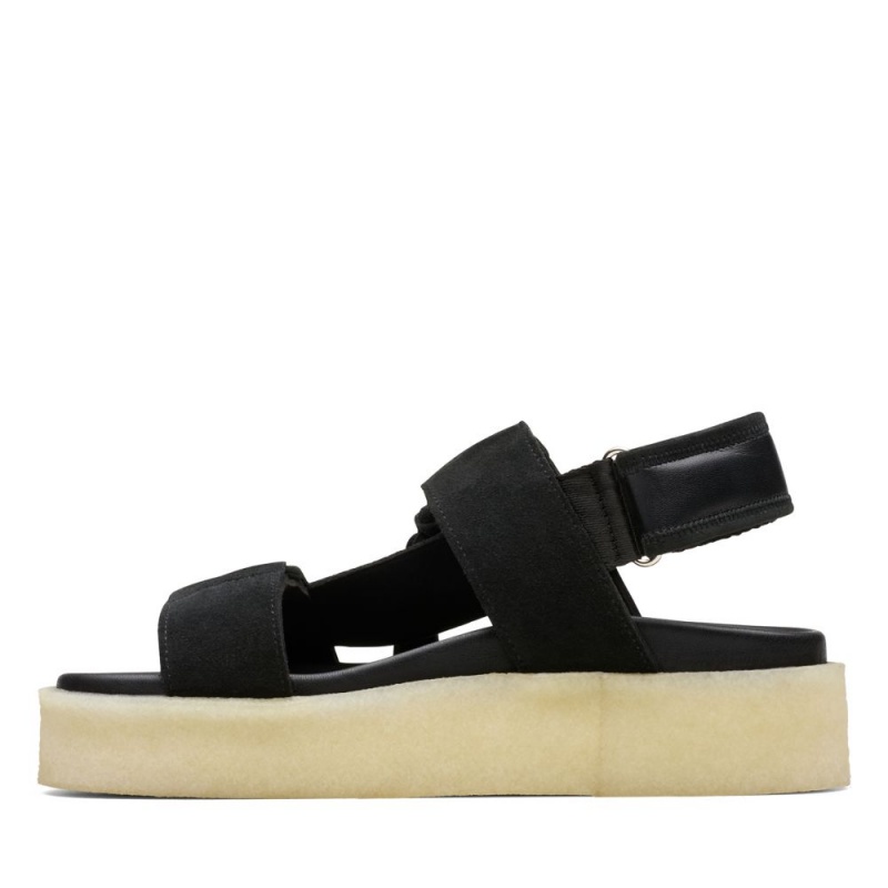 Dámské Sandály Ploché Clarks Crepe Sandal Černé | CZ-574092