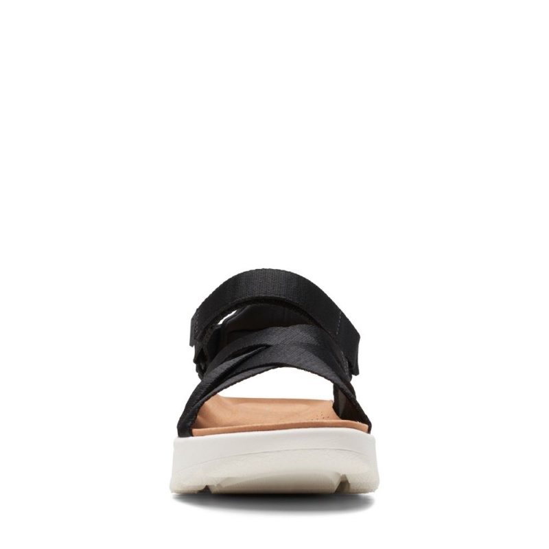 Dámské Sandály Ploché Clarks Dash Lite Cross Černé | CZ-821560