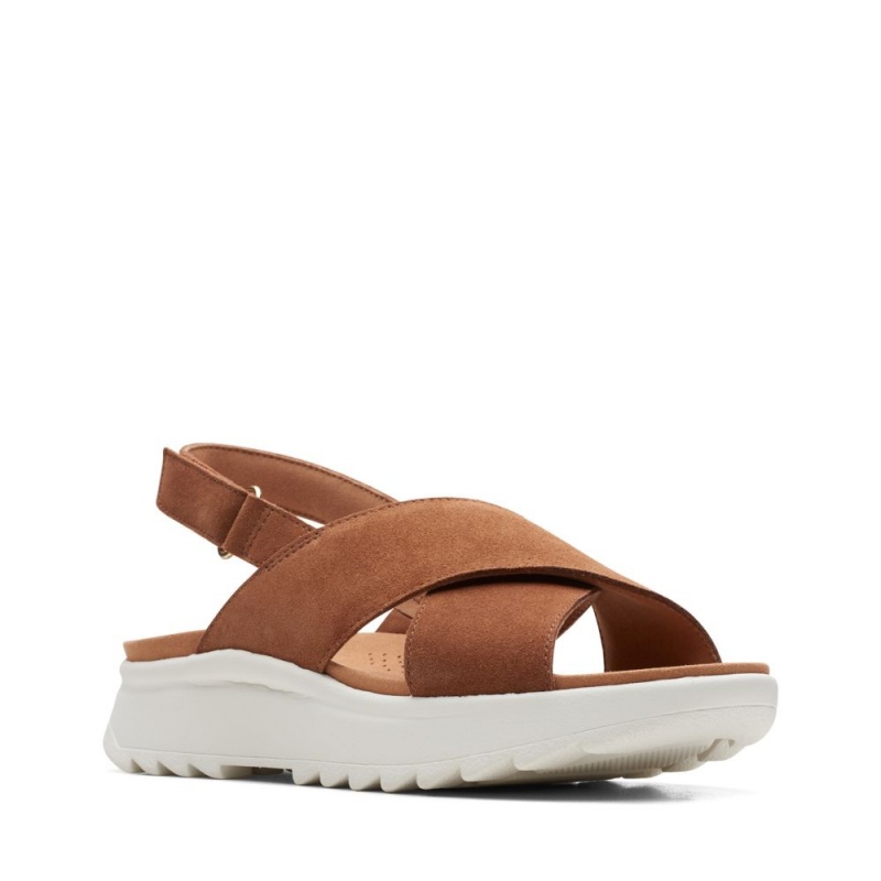 Dámské Sandály Ploché Clarks Dash Lite Wish Tmavě Hnědé | CZ-681209