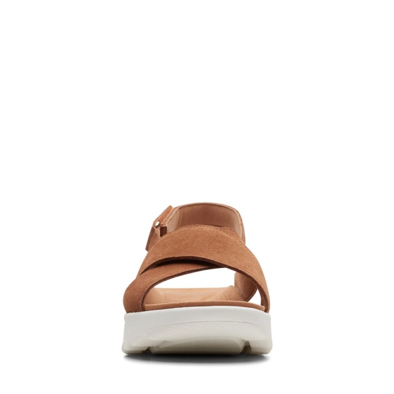 Dámské Sandály Ploché Clarks Dash Lite Wish Tmavě Hnědé | CZ-681209