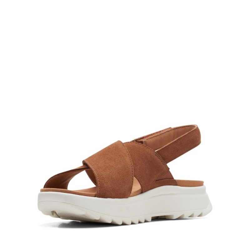 Dámské Sandály Ploché Clarks Dash Lite Wish Tmavě Hnědé | CZ-681209