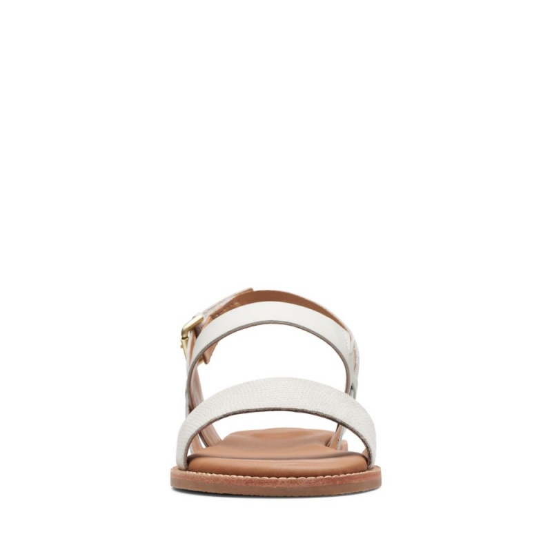 Dámské Sandály Ploché Clarks Karsea Strap Bílé | CZ-253876