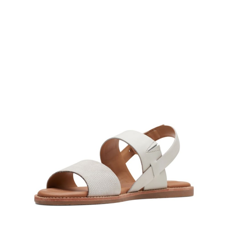 Dámské Sandály Ploché Clarks Karsea Strap Bílé | CZ-253876