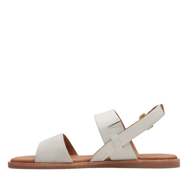 Dámské Sandály Ploché Clarks Karsea Strap Bílé | CZ-253876