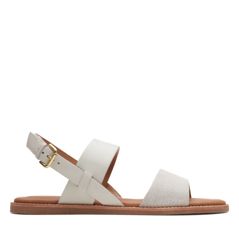 Dámské Sandály Ploché Clarks Karsea Strap Bílé | CZ-253876