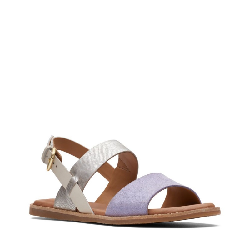 Dámské Sandály Ploché Clarks Karsea Strap Fialové | CZ-213578