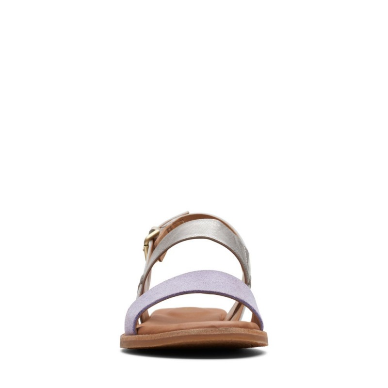 Dámské Sandály Ploché Clarks Karsea Strap Fialové | CZ-213578