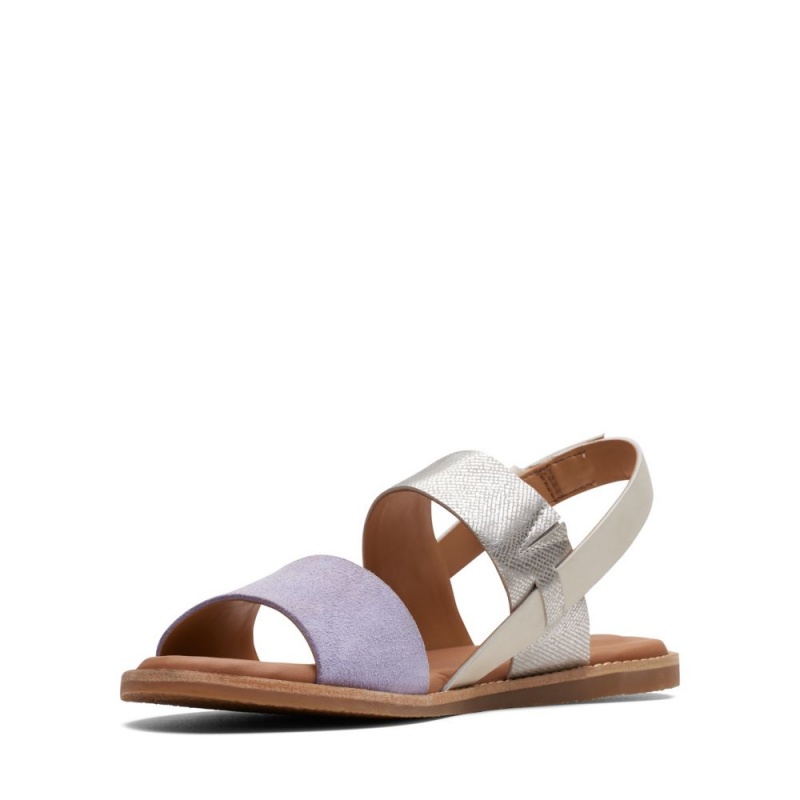 Dámské Sandály Ploché Clarks Karsea Strap Fialové | CZ-213578