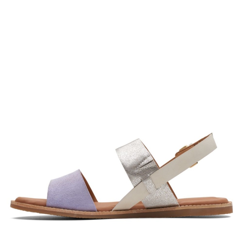 Dámské Sandály Ploché Clarks Karsea Strap Fialové | CZ-213578