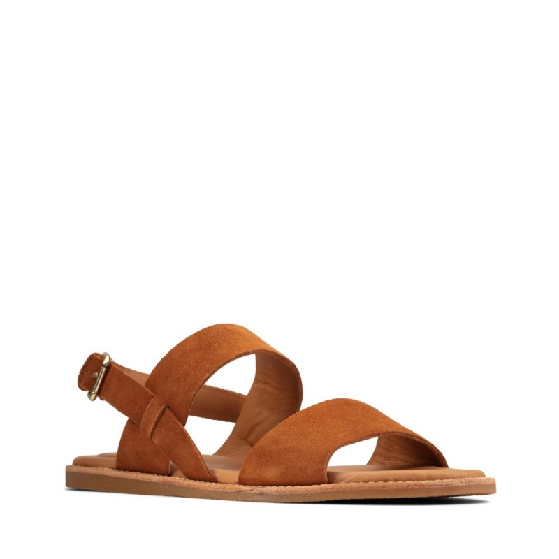 Dámské Sandály Ploché Clarks Karsea Strap Hnědé | CZ-247098