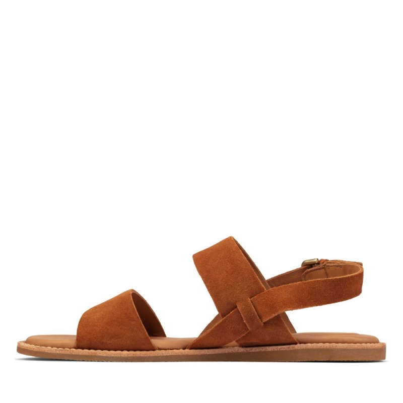 Dámské Sandály Ploché Clarks Karsea Strap Hnědé | CZ-247098