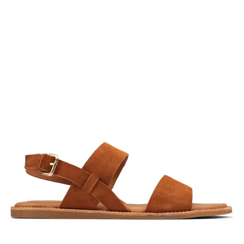 Dámské Sandály Ploché Clarks Karsea Strap Hnědé | CZ-247098