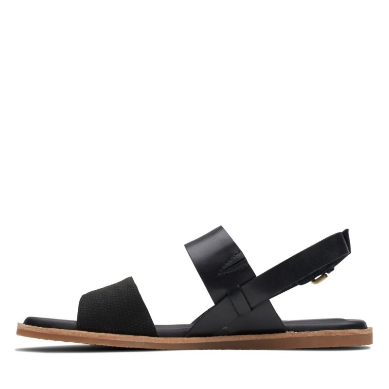 Dámské Sandály Ploché Clarks Karsea Strap Černé | CZ-418650