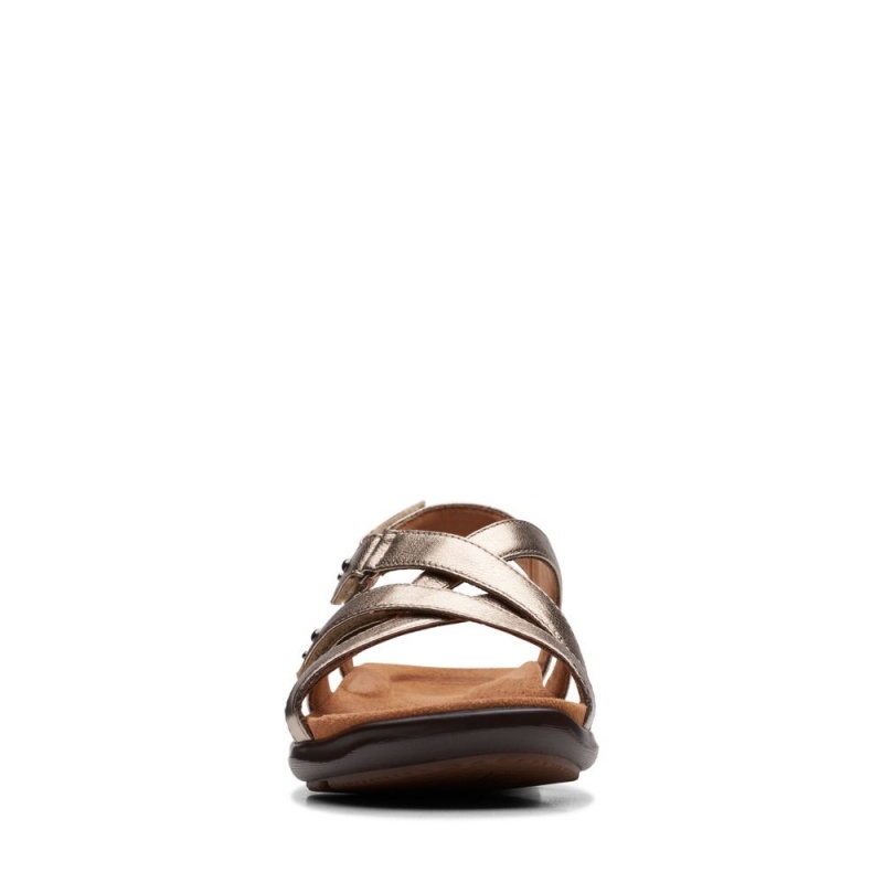 Dámské Sandály Ploché Clarks Kitly Go Metal | CZ-671853