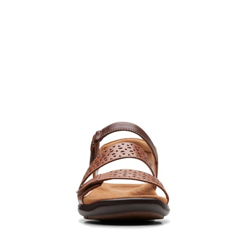 Dámské Sandály Ploché Clarks Kitly Way Tan Leather | CZ-386705