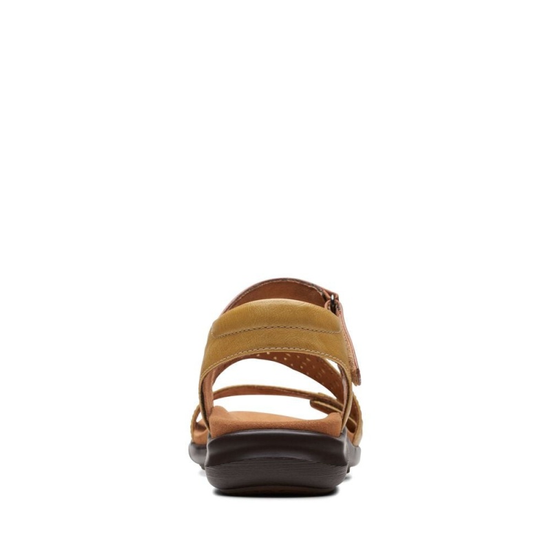 Dámské Sandály Ploché Clarks Kitly Way Žluté | CZ-104537