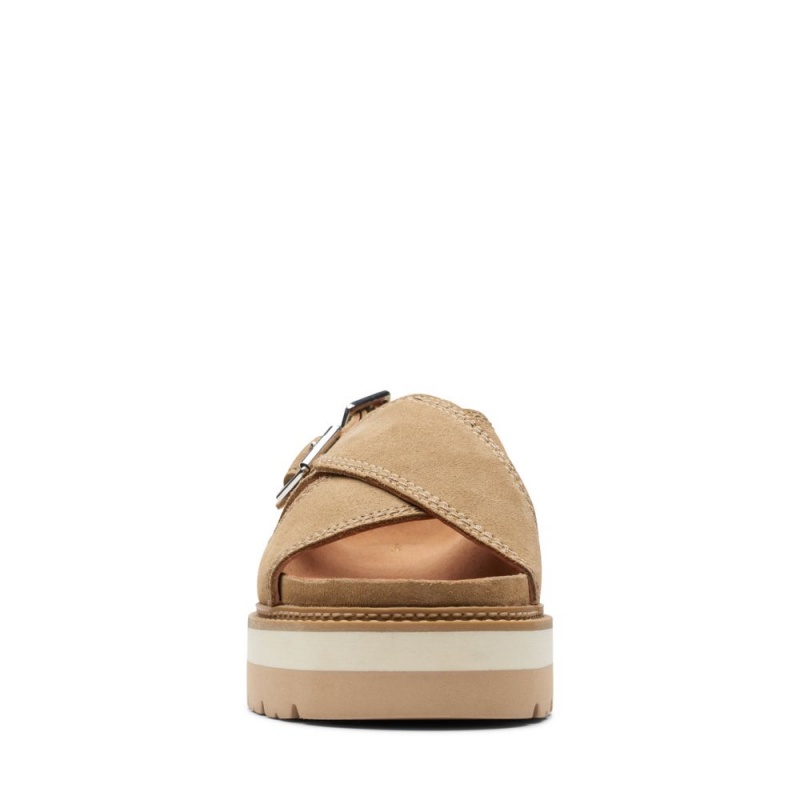 Dámské Sandály Ploché Clarks Orianna Roam Tmavě Hnědé | CZ-067534