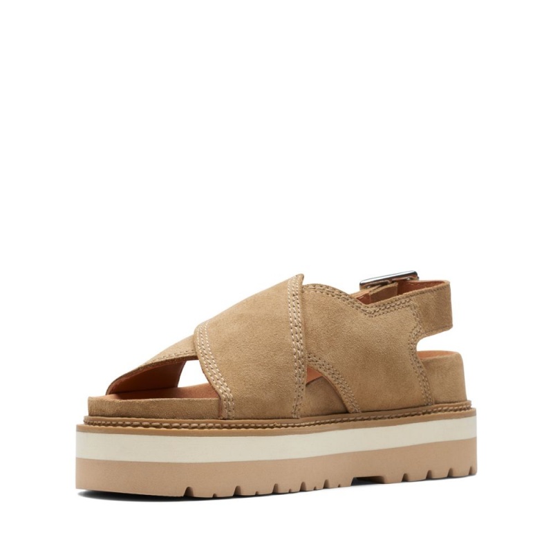 Dámské Sandály Ploché Clarks Orianna Roam Tmavě Hnědé | CZ-067534