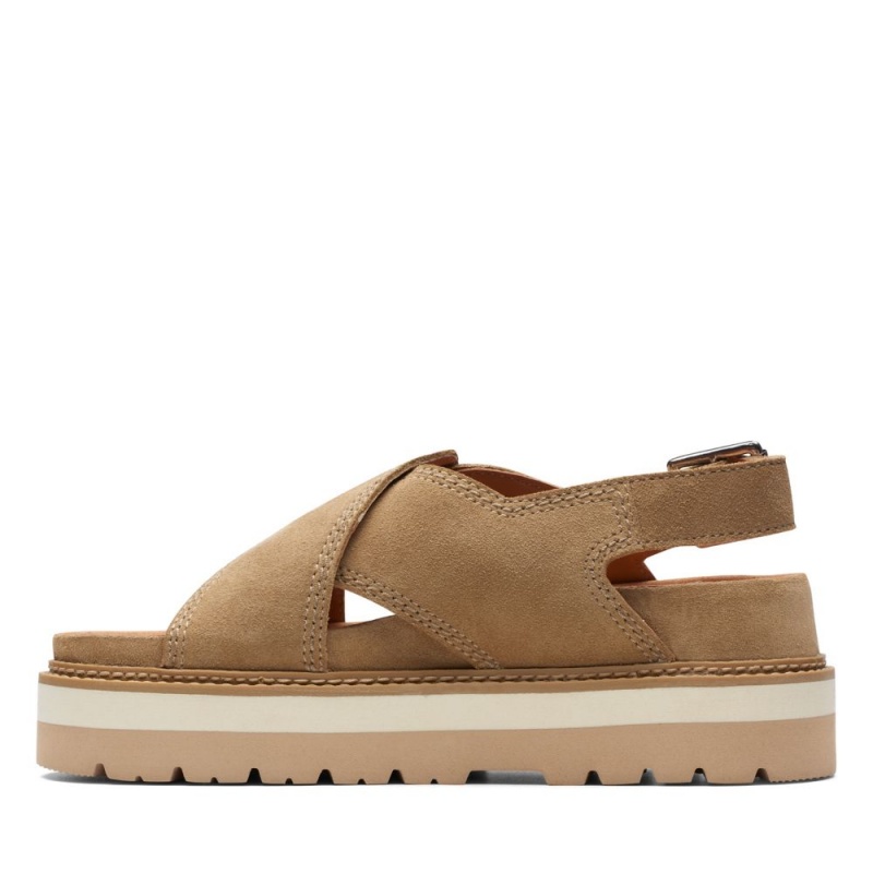 Dámské Sandály Ploché Clarks Orianna Roam Tmavě Hnědé | CZ-067534