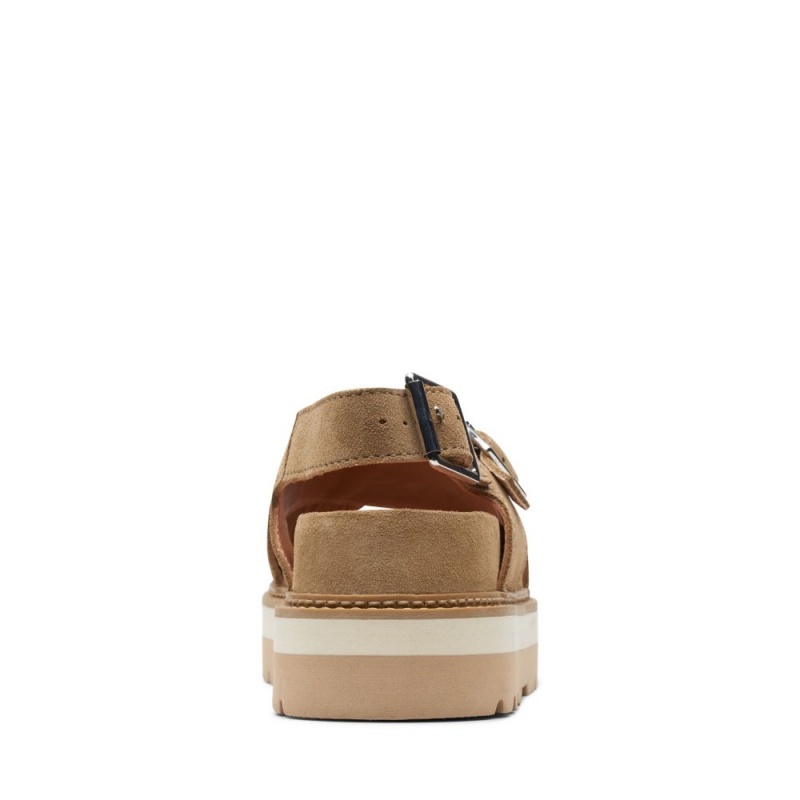 Dámské Sandály Ploché Clarks Orianna Roam Tmavě Hnědé | CZ-067534