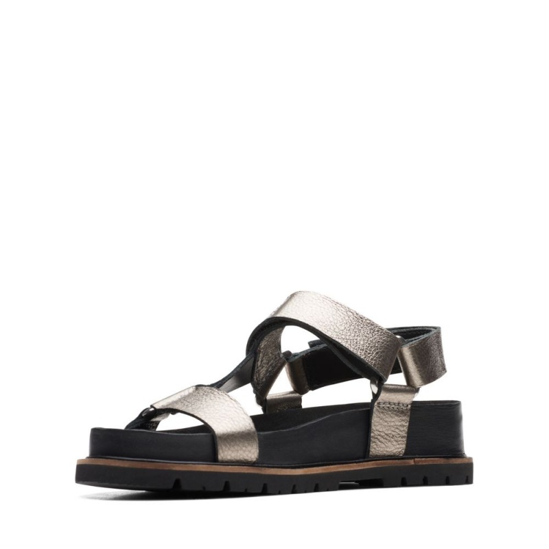 Dámské Sandály Ploché Clarks Orianna Sporty Metal | CZ-927836