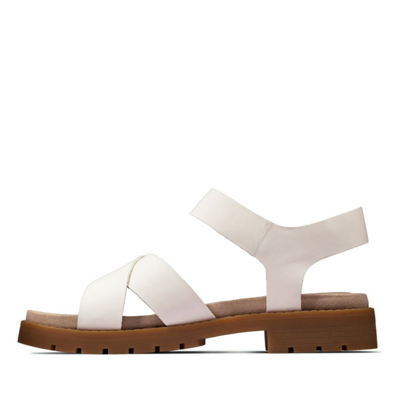 Dámské Sandály Ploché Clarks Orinoco Strap Bílé | CZ-348091