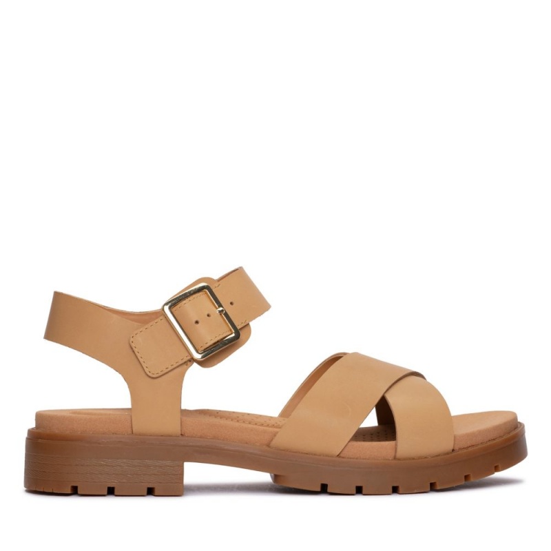 Dámské Sandály Ploché Clarks Orinoco Strap Světle Hnědé | CZ-502674