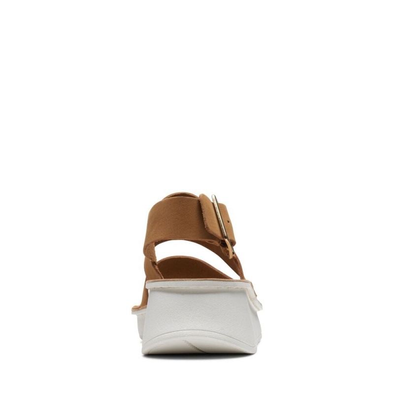 Dámské Sandály na Klínku Clarks Velhill Strap Hnědé | CZ-312465