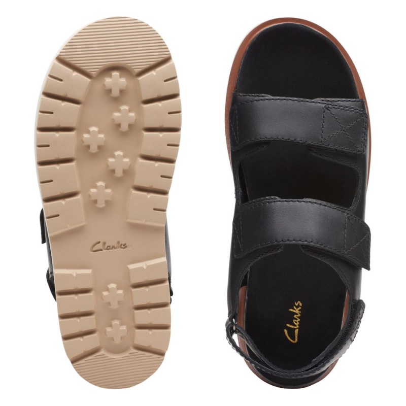 Dámské Sandály na Platformě Clarks Orianna Sea Černé | CZ-479152