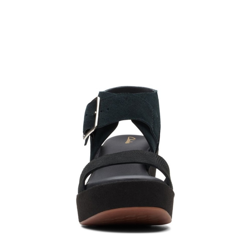 Dámské Sandály na Podpatku Clarks Kimmei Hi Strap Černé | CZ-752684