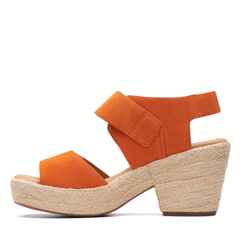 Dámské Sandály na Podpatku Clarks Kimmei Hi Strap Oranžové | CZ-509186