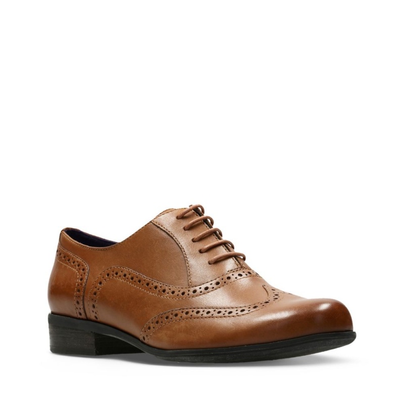 Dámské Společenské Boty Clarks Hamble Oak Tmavě Hnědé | CZ-936208