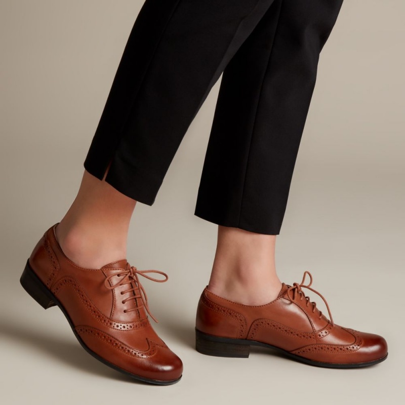 Dámské Společenské Boty Clarks Hamble Oak Tmavě Hnědé | CZ-936208