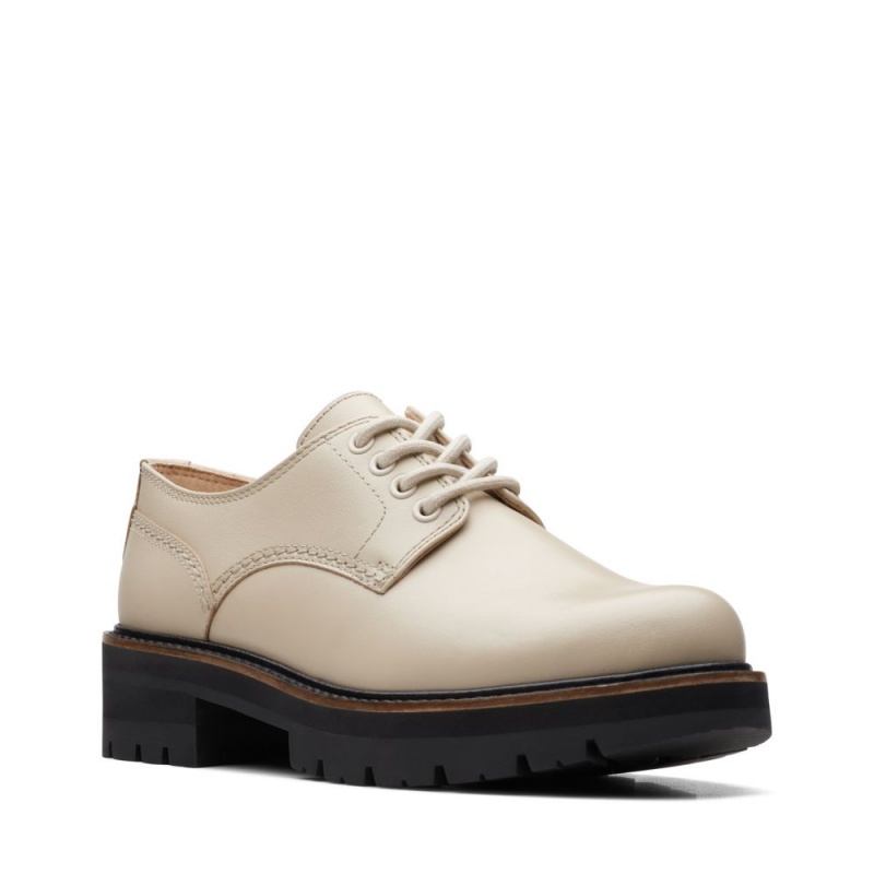 Dámské Společenské Boty Clarks Orianna Derby Bílé | CZ-584309