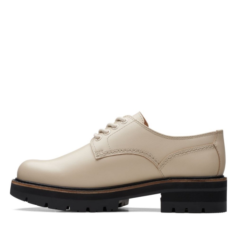 Dámské Společenské Boty Clarks Orianna Derby Bílé | CZ-584309