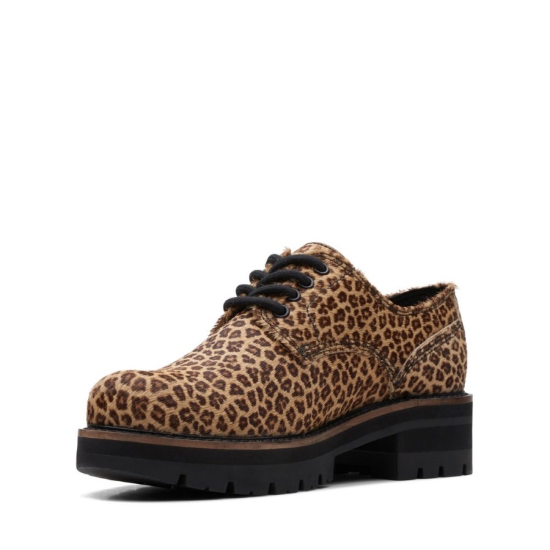 Dámské Společenské Boty Clarks Orianna Derby Leopard | CZ-173608