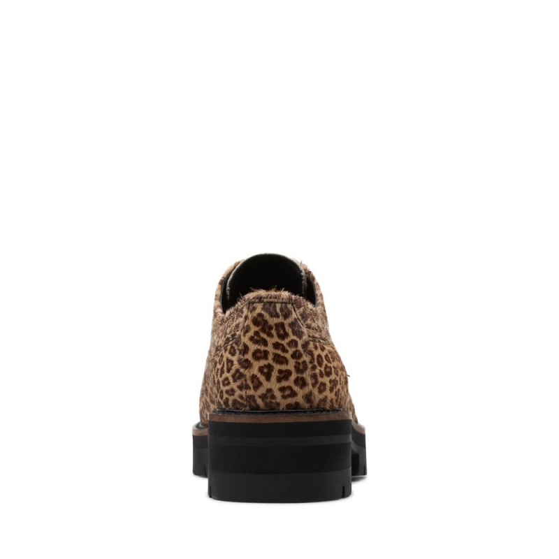 Dámské Společenské Boty Clarks Orianna Derby Leopard | CZ-173608