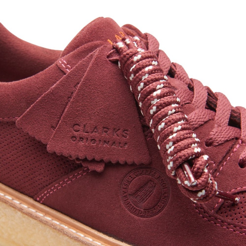 Dámské Tenisky Clarks Sandford Vínové | CZ-387196