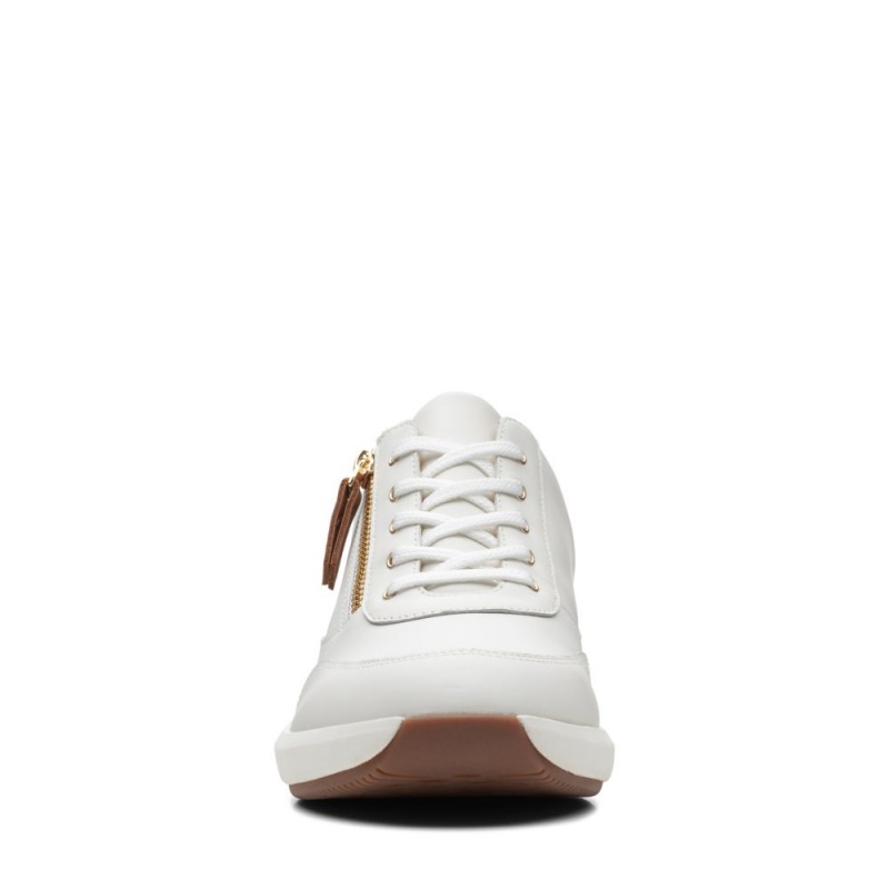 Dámské Tenisky Clarks Un Rio Zip Bílé | CZ-365940