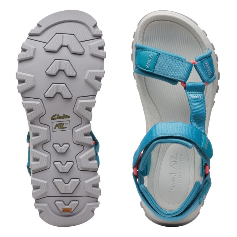 Dámské Trekové Sandály Clarks ATL Trek Sport Světle Tyrkysové | CZ-180793