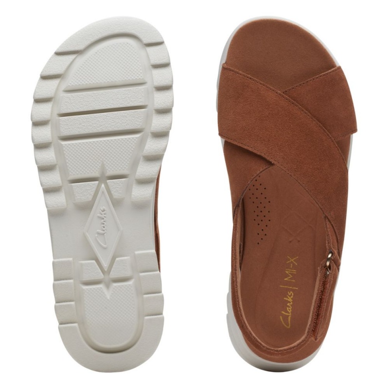 Dámské Trekové Sandály Clarks Dash Lite Wish Tmavě Hnědé | CZ-146359