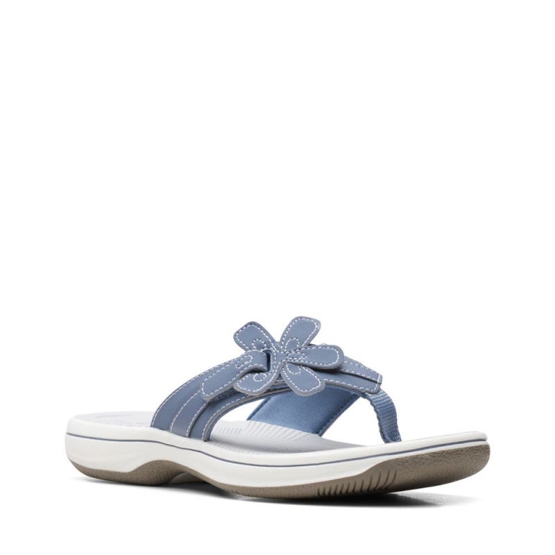 Dámské Žabky Clarks Brinkley Flora Blankyt | CZ-985134