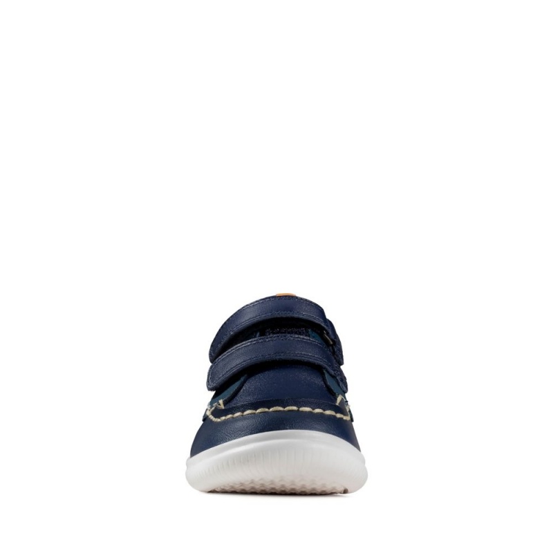 Dívčí Kotníkové Boty Clarks Crest Tuktu Toddler Tmavě Blankyt | CZ-129567