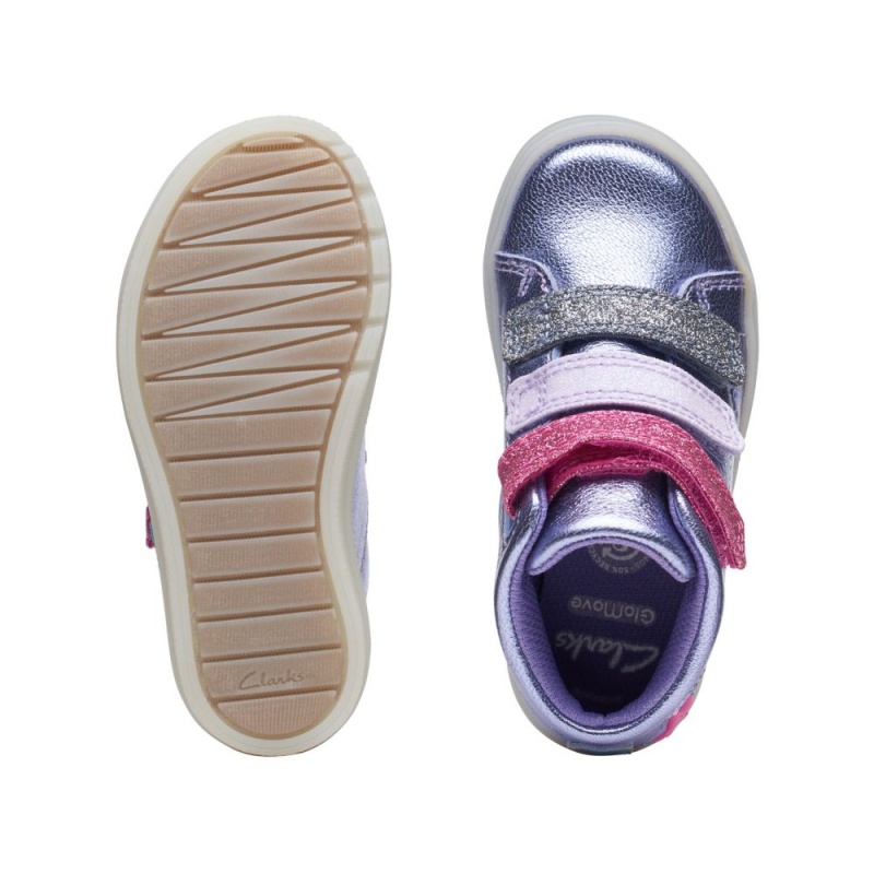 Dívčí Kotníkové Boty Clarks Flare Sea Toddler Fialové | CZ-791486