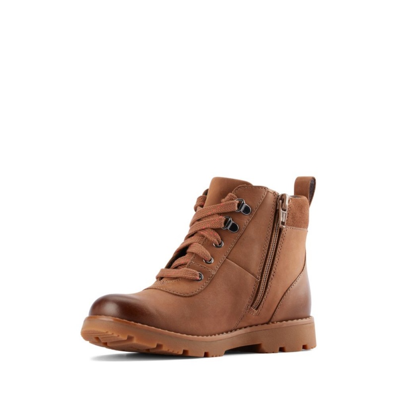 Dívčí Kotníkové Boty Clarks Heath Go GORE-TEX Hnědé | CZ-142365